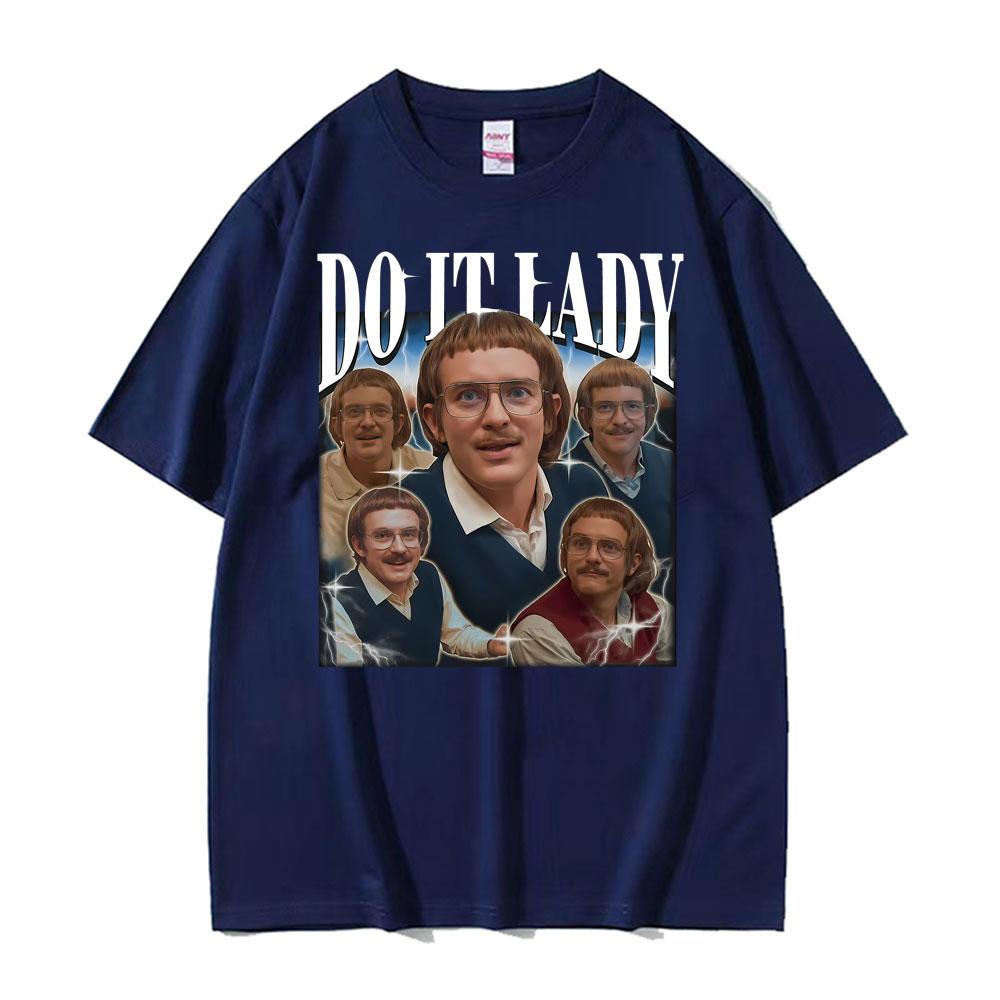 Do It Lady Meme Chit Retro Lustig Klassischer Print T-Shirt Unisex Damen Mode Übergroße T-Shirts Kurzarm Gemütliches T-Shirt Streetwear