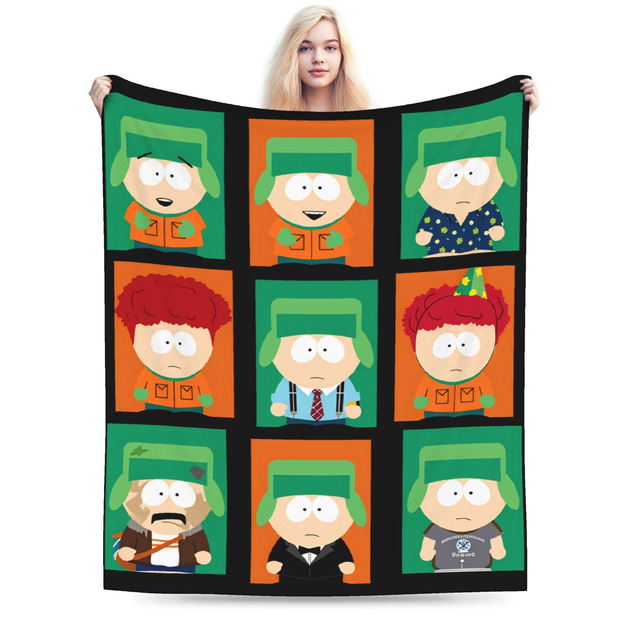 

Blankets Southes Cartoon Parks Super Soft Funny Plush Throw Blanket For Students Couch Sofa Bed Flannel Bedspread Bed Cover 80x60in