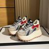 Platform dad shoes women's spring height increase small casual sports shoes