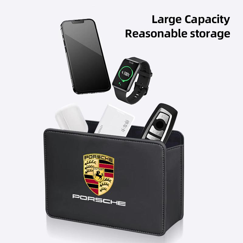 Auto Innen Hängende Aufbewahrungsbox Organizer Halter Für Porsche Cayenne Panamera Macan 911 718 Taycan Boxster Cayman 918 Pajun