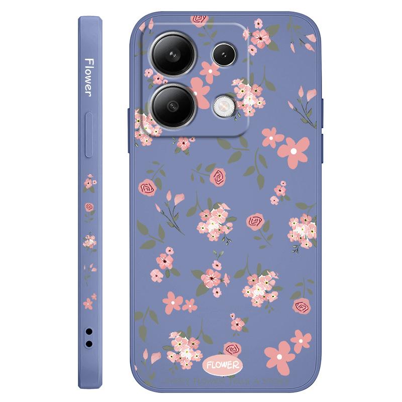 Floral Scent Phone Case For Xiaomi Redmi Note 14 13 12 12S 11 11S 10 10S 9 9S Pro Plus 4G 5G Liquid Silicone Cover