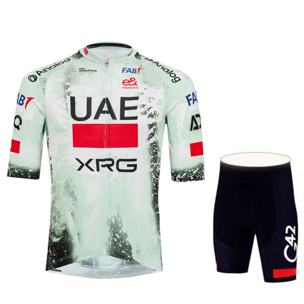 Uae New Pro Team Summer Breathable Bicycle Men's MTB Bike Clothing Maillot Ropa Ciclismo Uniform Suit 2026 summer breathable cycling suit set