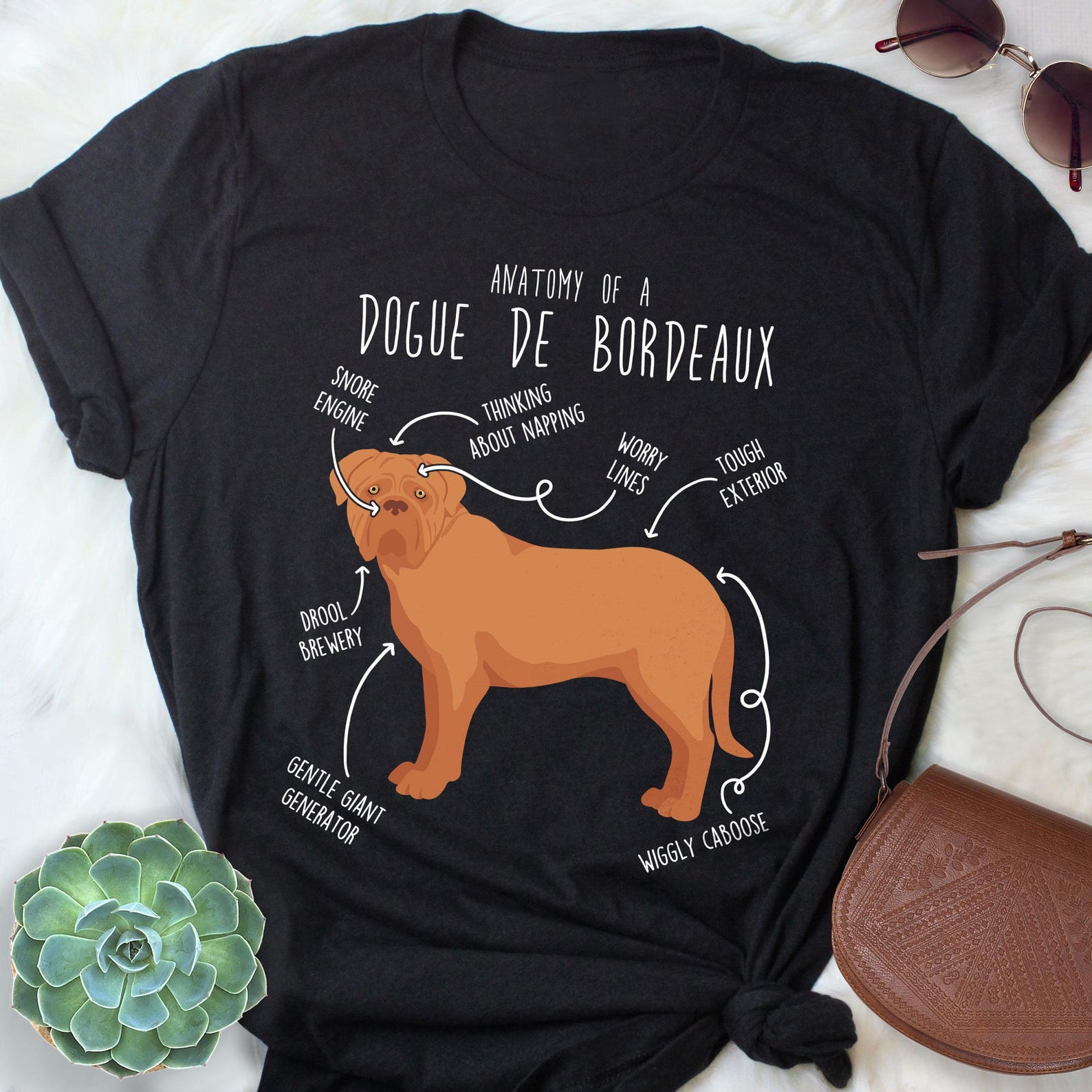 Dogue de Bordeaux Shirt, , , Cute Red French Mastiff T-shirt, Funny Dog Lover Gift, Pet Tee, Dog Mom, Dad, Fawn Bordeaux Bordeauxdog 100