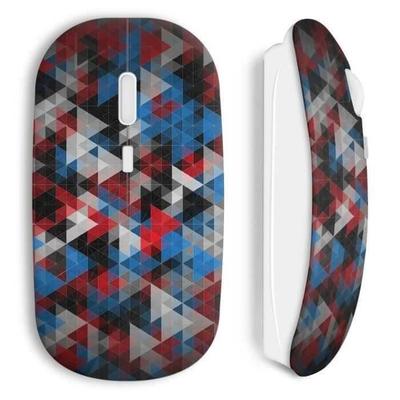 Souris Sans Fil - MANIACASE - Dark Figures - Bleu - Compatible Mac Et PC - USB Wifi