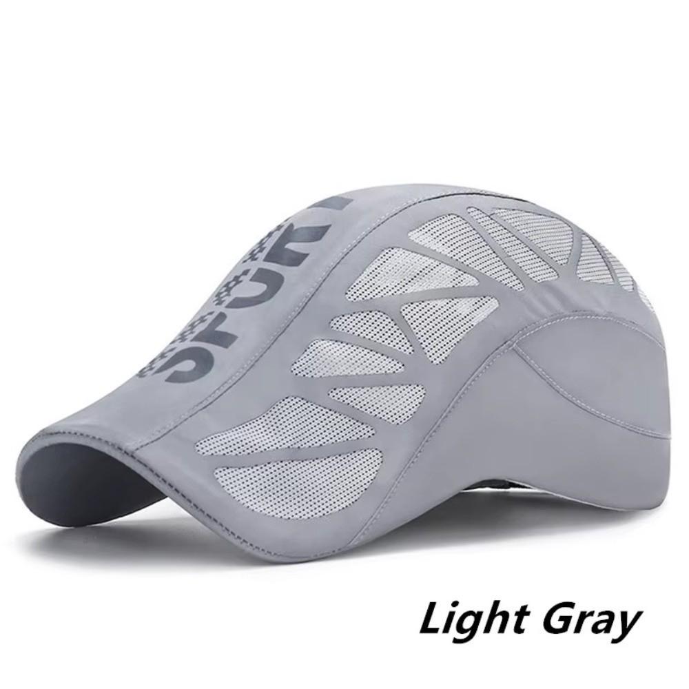 New Letter Print Quick Dry Hat Breathable Quick Dry Breathable Mesh Cap Net Mesh Sunshade Newsboy Cap Golf Driving