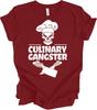 Culinary Gangster T-Shirt Funny Chef Skull Knife Kitchen Nightmares Cook Gift