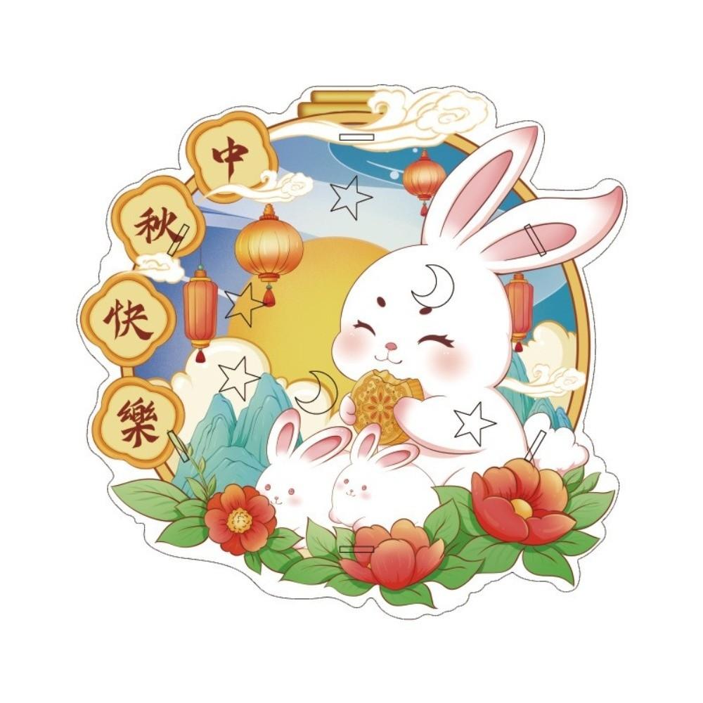 Glowing Rabbit Lanterns Cartoon Lantern DIY Material Package Mid-Autumn Festival Lantern  Gifts