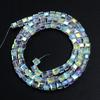 1String 3/4/6/8/10mm Transparent AB Color Crystal Beads Round Square Loose Spacer Glass Beads For DIY Bracelet Necklace Jewelry