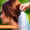 6 Pcs French Hair Side Combs Women Hair Comb Accessories Set Plastic Twist Decorative Comb Hair Clips Bridal Wedding Veil Teeth HairCombs for