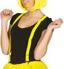 Neon Yellow 80s Disco Suspenders Party Costume