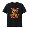Spooky Mama Pumpkin Halloween T Shirt Vintage Washed Casual Streetwear Unisex Homme Graphic Fashion Breathable Slightly