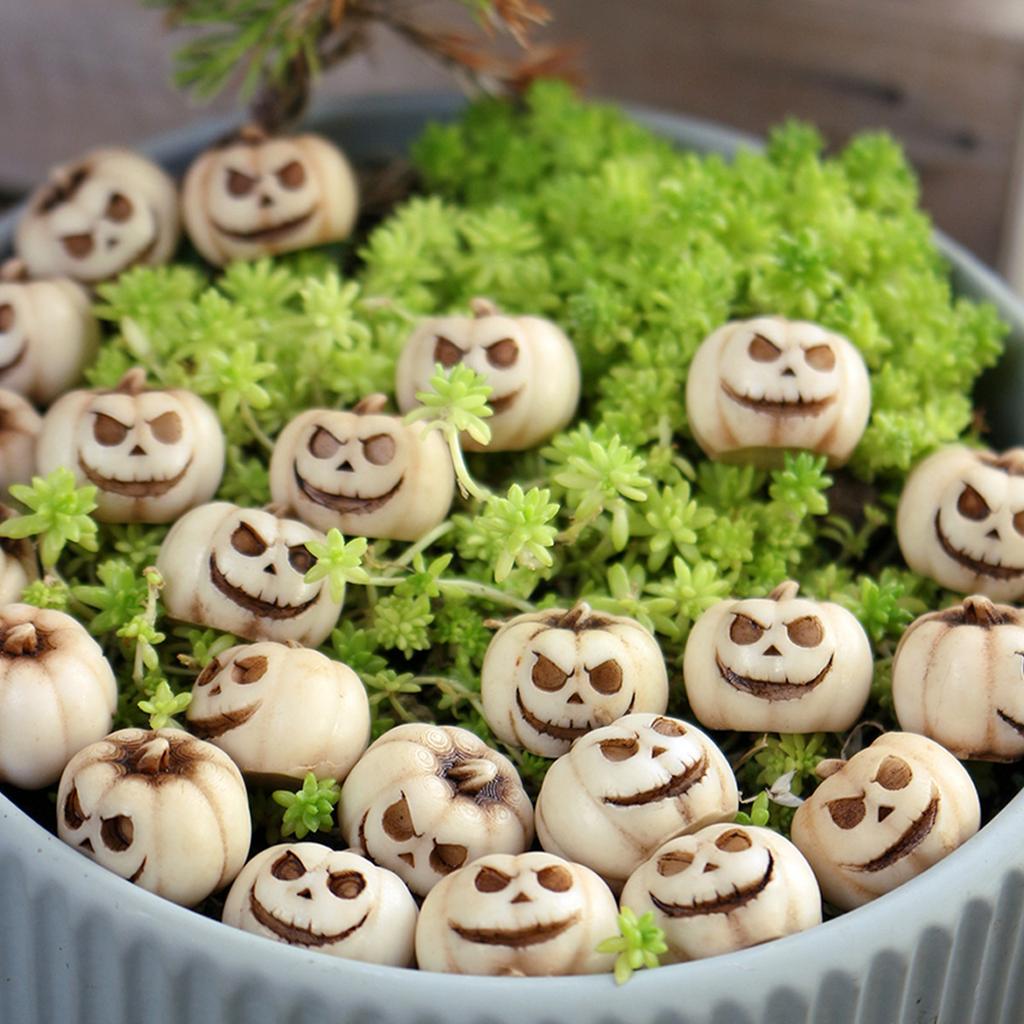 20pcs Resin Small Set Outdoor Garden Flower Pot Surface Paving Stone Decorations, Halloween Decorations