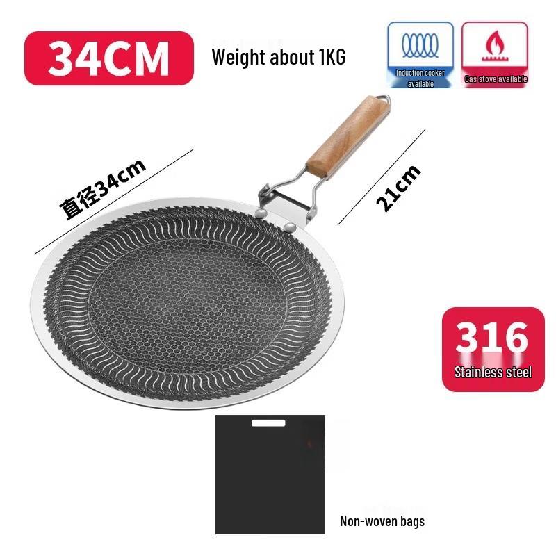Zhishi Portable Non-stick BBQ Griddle with Folding Handle