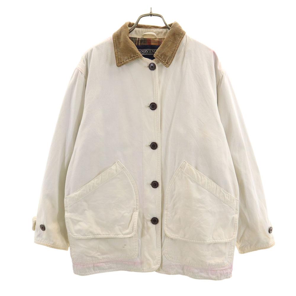 

LANDS END 90s Old Long sleeve Jacket S White system Back check Women Used