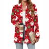 Women's Christmas Printed Lightweight Cardigan Long Sleeved Casual Loose Thin Fit With Pockets Cardigan Jacket