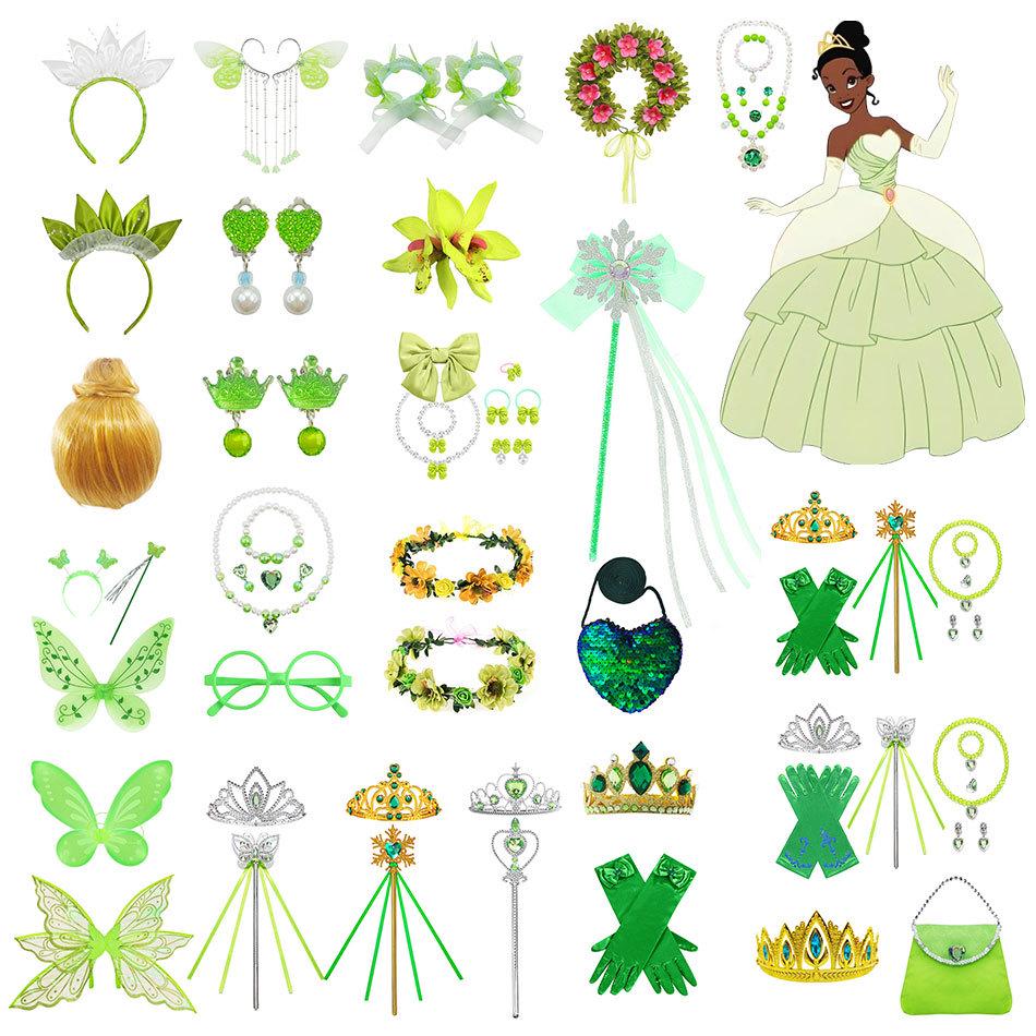Tiana & Tinkerbell Green Cosplay Jewelry Set