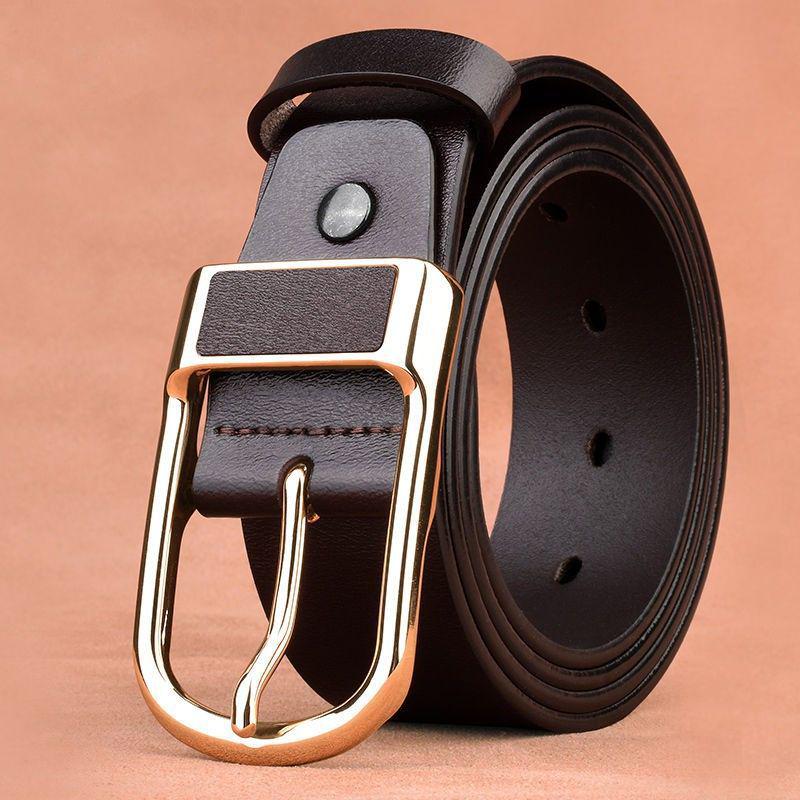 2026 Pánský univerzální kožený pásek s přezkou ze slitiny - Vysoce kvalitní doplňek k džínám