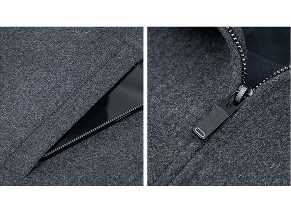 2025 Autumn/Winter Men's Wool Coat: Business Casual Lapel Jacket