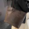 Korean Retro Commuter Big Bag Women's 2025 New Simple and Fashionable Versatile Tote Bag Large Capacity Shoulder Bag Tide