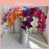 Fleur Artificielle Orchidée Daim Pêche 8 Têtes Réaliste Pour Arrangements de Table de Mariage