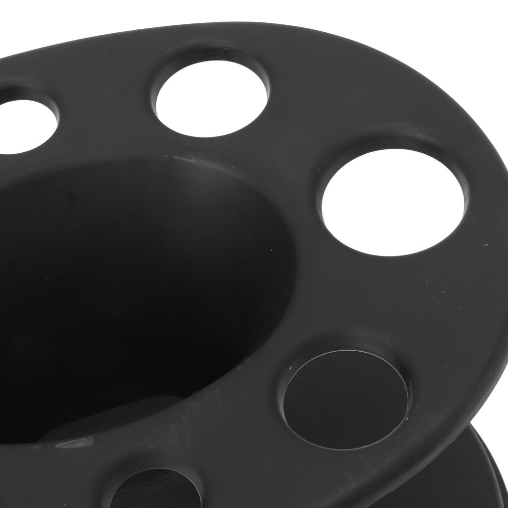 Professional Salon Combs Storage Stand Multi Slots Round Shaped Clips Shear Holder Rack Black