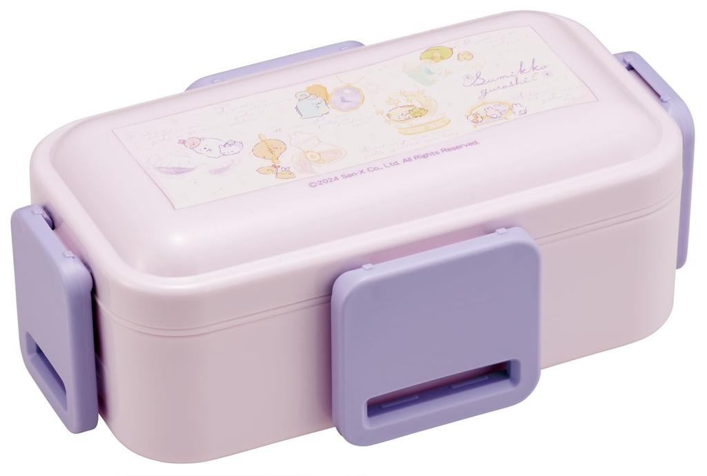Skater Bento for Soft Made in Sumikko Gurashi Omajinai PFLW4AG Box, 2-Tier, 600ml, Women, Antibacterial, Filling, Dome-Shaped Lid, Japan, (Charm)