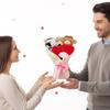 1/2 Stück Hochlandrind Plüschtier Weiches gefülltes Herz und rosa Schleife Strauß Niedliche Cartoon-Tier-Spielzeuge für Jungen Mädchen Geburtstagsgeschenk