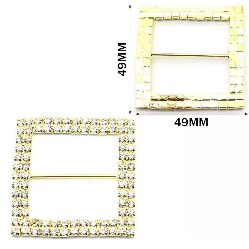 1pcs Large Square Rhinestone Buckle Silver for Scarf Shirt Garment Accessory