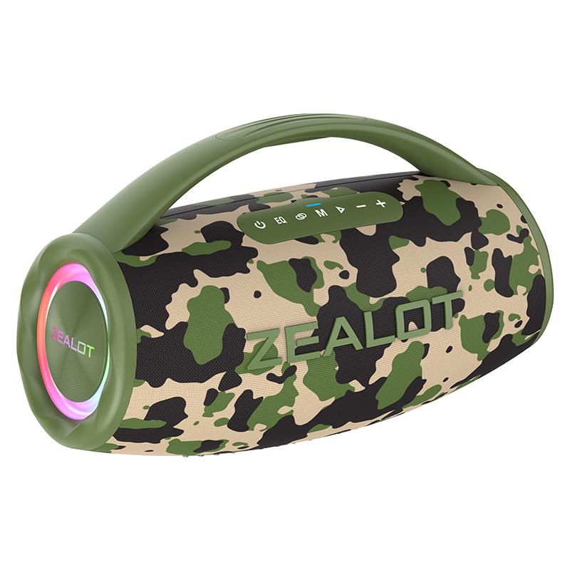 ZEALOT S97 80W Portable Bluetooth Speaker High Volume Waterproof 16000mAh Wireless TWS Subwoofer Suporrt USB/TF/AUX RGB Light.