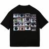 Summer Fashion Heavyweight Retro Men's English Letters 100% Cotton Printed Round Neck High-quality Casual Fitness Street T-shirt