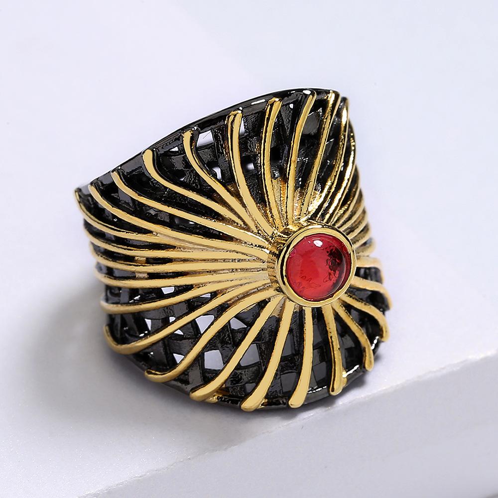 New Black and Gold Two Tone Irregular Sun Flower