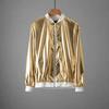Giacche Antivento da Uomo Giacche da Palco da Discoteca Costume Streetwear Harajuku Hip Hop Giacca Riflettente Cappotti Moda Oro