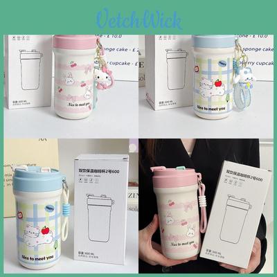 Sanrio Stainless Steel Travel Mug With Handle And Leakproof Lid For Kids And Students