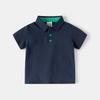 2026 Summer Boys' Polo Shirt - Plain Color Short-Sleeve Children's Top