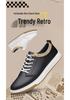 Men's Trendy Low-Top Skate Shoes: Korean Style Casual, Fashionable, Breathable Sneakers in White.