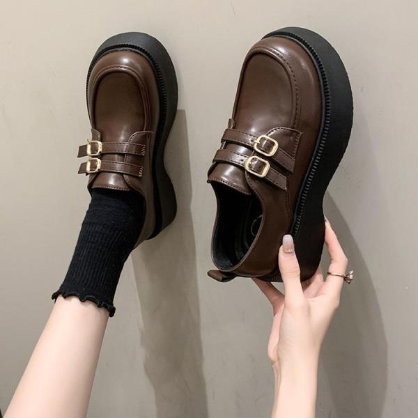 Fashion Women's Shoes Platform Slip-on Oxfords Loafers With Fur Female Footwear Clogs Comfortable Slip On Leather New Summer Dress