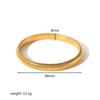 European Retro Light Luxury 18K Gold Plated Stainless Steel Elastic Bracelet for Women
