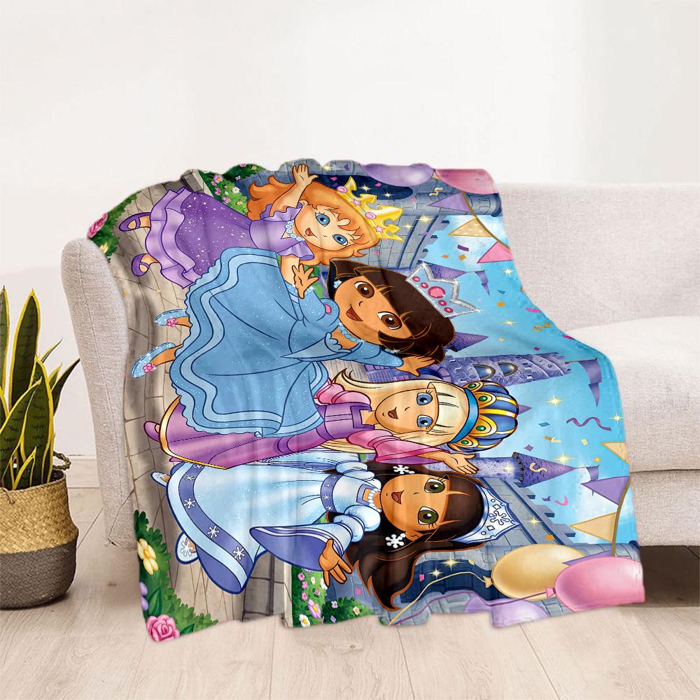 Dora Explorer Blanket Soft & Cozy Suitable for Picnics Couch Office Chair All-Season Use Digital Print Best Holiday Gift for Friends Family