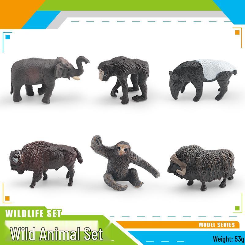 Ice Age Beast Model Set: Mammoth, Terror Bird, Deinotherium, & Giant Horned Rhino