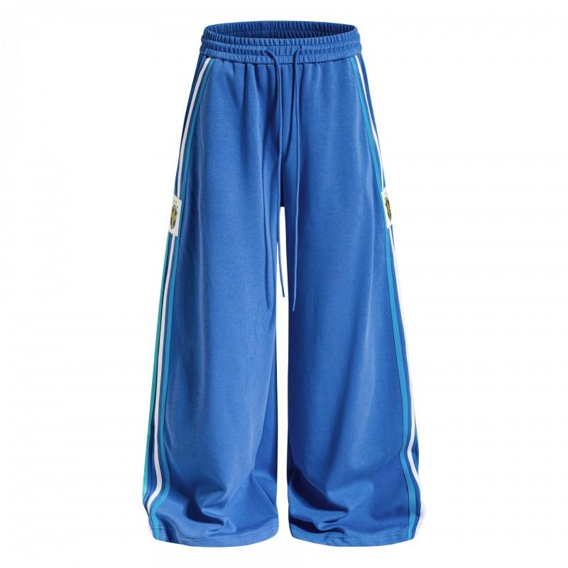 OREETA American Style Striped Sweatpants Loose Straight Leg Casual Pants Teens