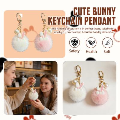Cute Bunny Plush Bag Keychain Charm