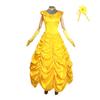 Belle Dress Cosplay Costume, Beauty and the Beast Fairy Tale Stage Outfit