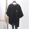T Shirt Women Summer Loose Fit Cotton Blend Short Sleeve Casual Top For Students