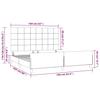 Bed Frame without Mattress Dark Grey 160x200 cm Velvet