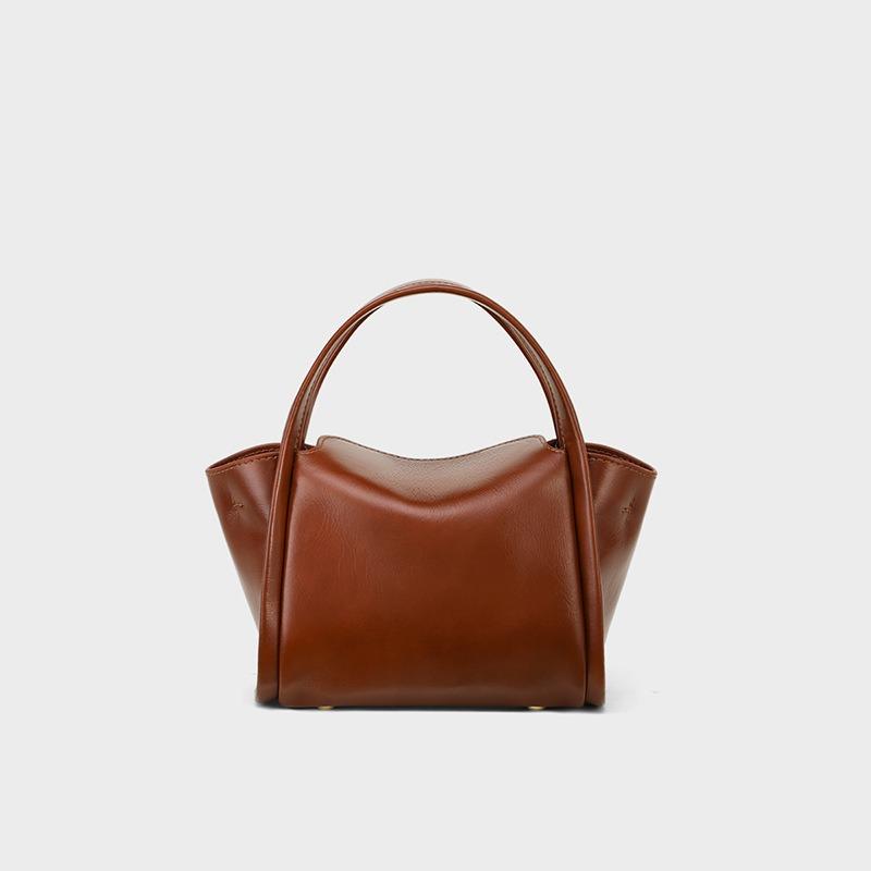 Vegetable basket bag women's new messenger bag autumn and winter women's bag leather bucket bag portable small bag