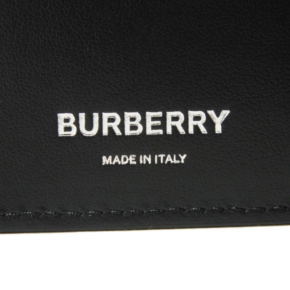 Used 11033 Embossed Check Continental Wallet 8054850 7940 Smooth Calfskin Bifold Unused Logo Foil Stamping Black Men's