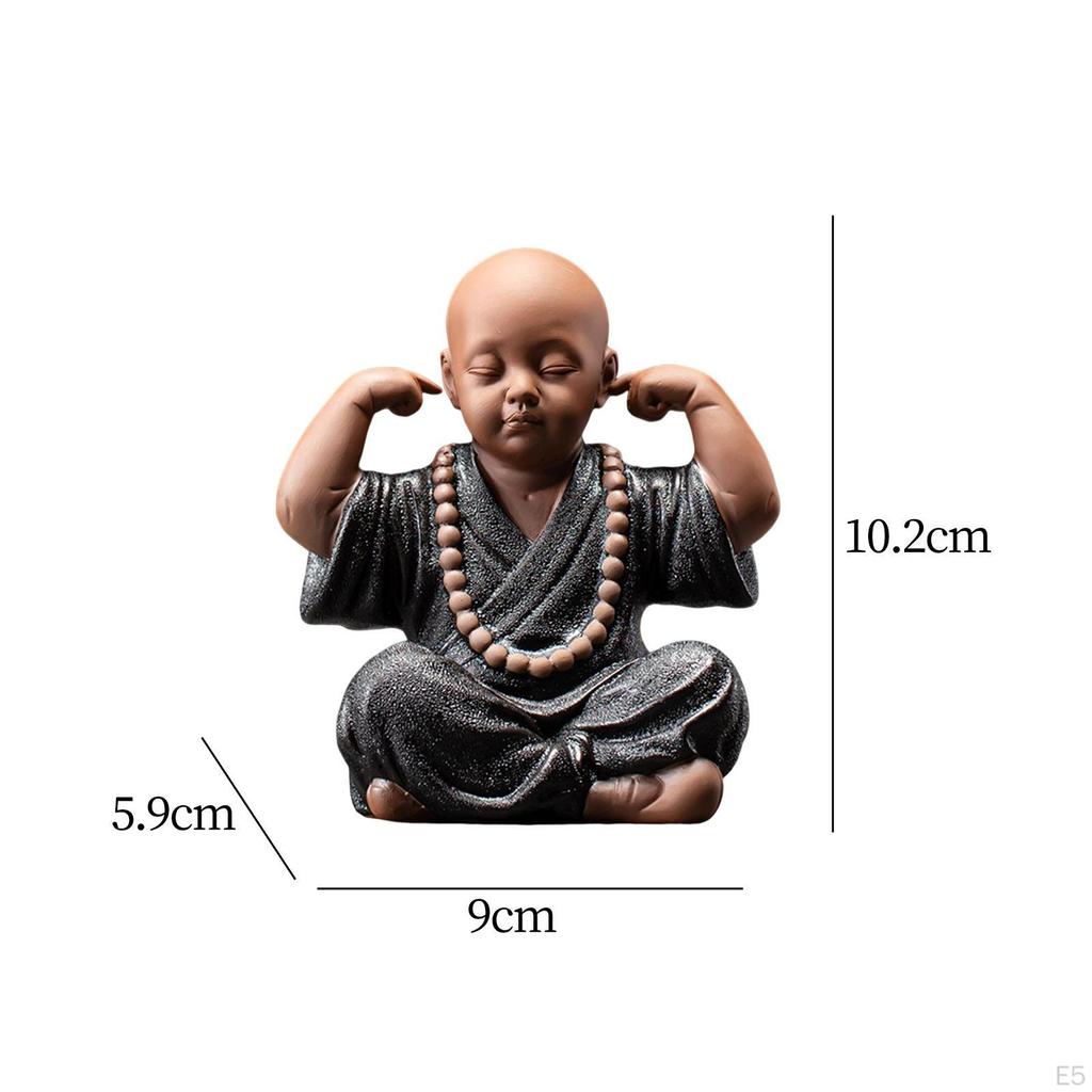 Creative Little Monk Ornaments Handicraft Landscape Ceramic Dolls Sculpture Statue for
