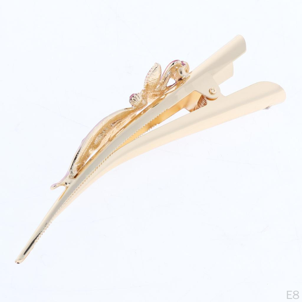 Große Metall Strass Schnabelspange ohne Klammer für dickes