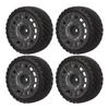 4 Pcs RC Car Tire Rubber Wheels High Wear Resistance Strong Cushioning 1Celsius10 RC On Road Tyres for