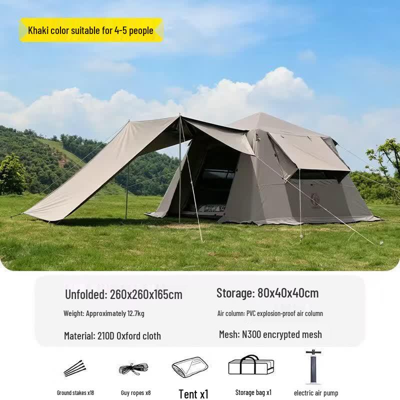 Yuzhan 4-5 Person Inflatable Camping Tent with Tarp